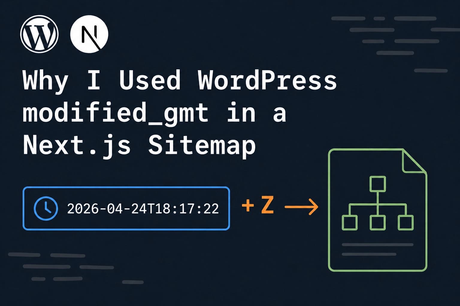 Why I Used WordPress modified_gmt in a Next.js Sitemap thumbnail